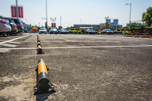 Empty Parking Lot ,Parking lane outdoor in public park